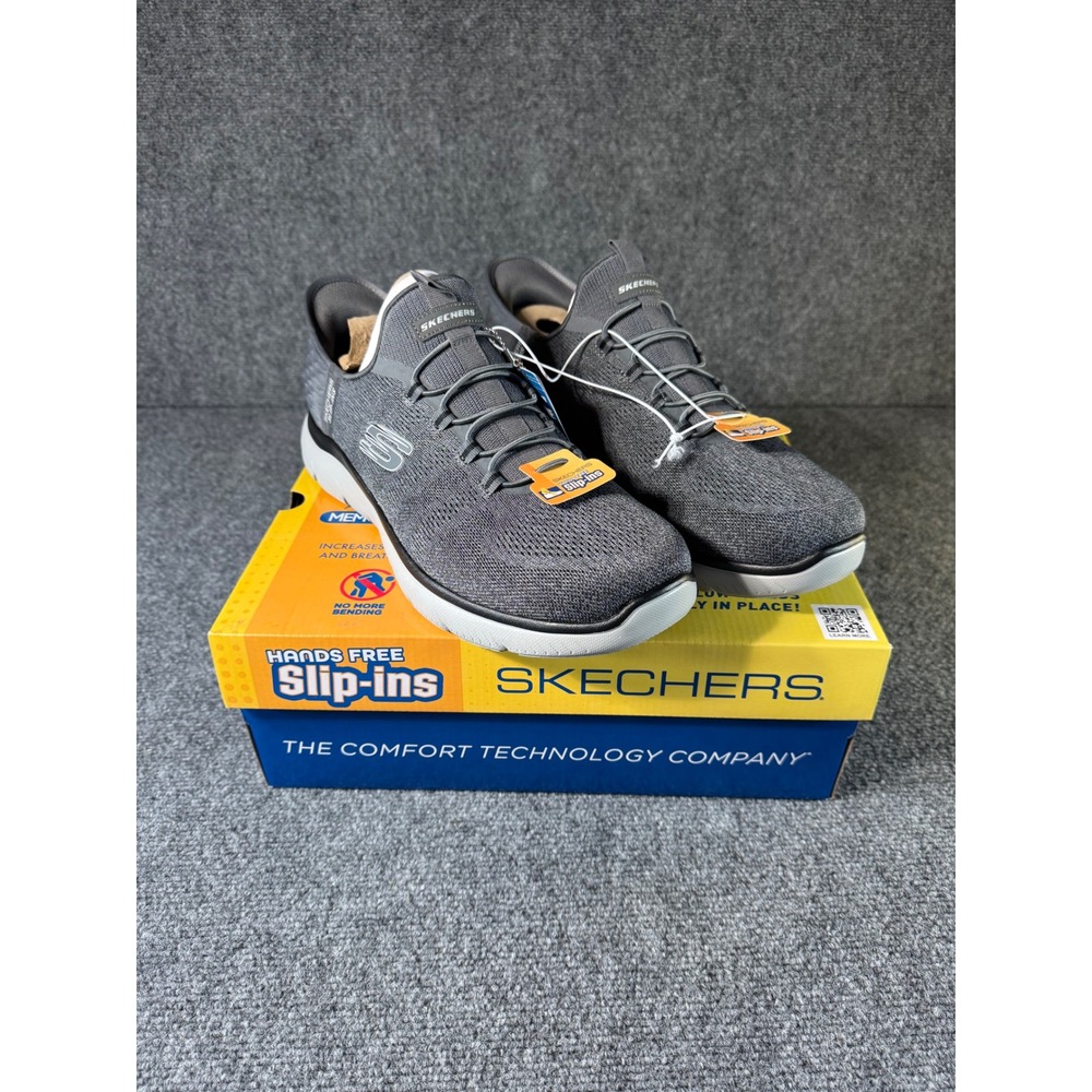 Skechers Hands Free Slip-ins Summits Key Pace Charcoal 232469W Mens 13 Wide Fit